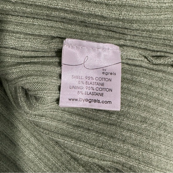 By Egreis Off The Shoulder Midi Sweater Dress Light Green Size Medium‎ - Picture 8 of 9